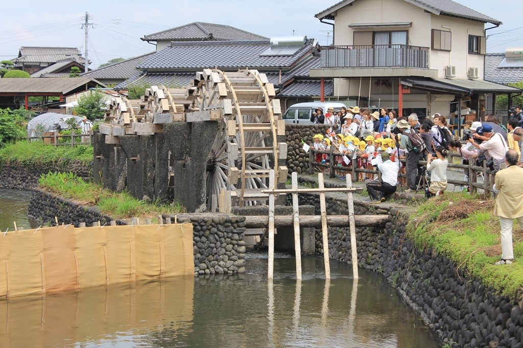 山田堰通水式